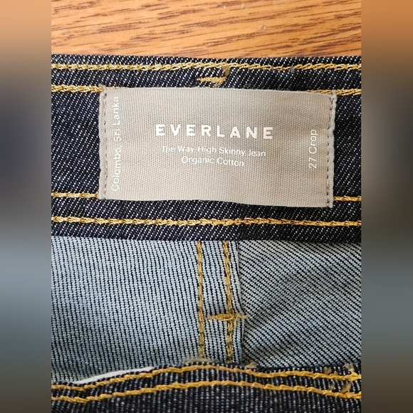 EVERLANE Way High Clean Front Skinny Dark Denim Jeans - Picture 9 of 11